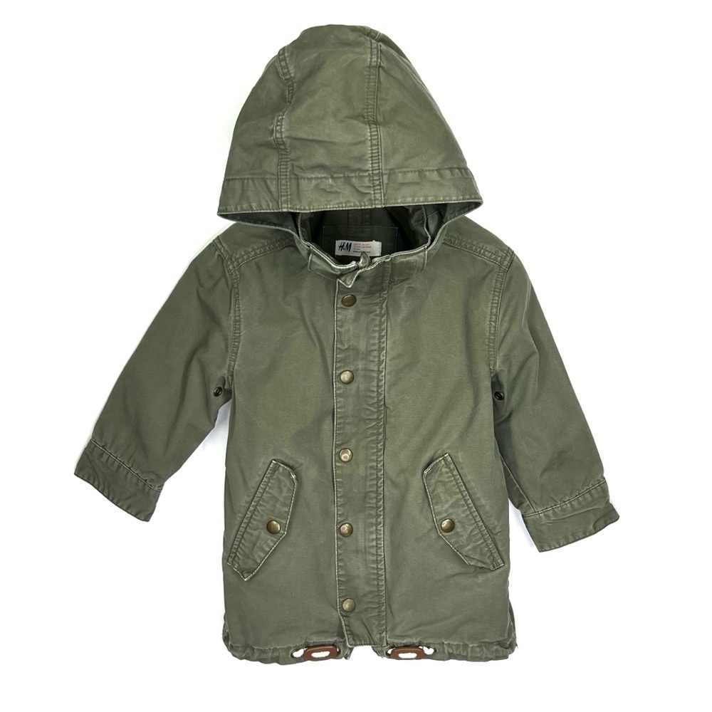H&M Little Kids Field Jacket Army Olive Green Size 3Y-4Y